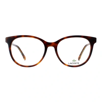 Image of Lacoste Round Womens Brown Havana Glasses One Size