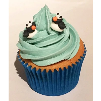 Image of 12 Sugar Mini Penguins Beautiful Edible Cake Decorations