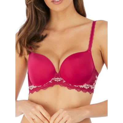 Image of Wacoal Lace Perfection Contour Bra Cerise Pink 34B