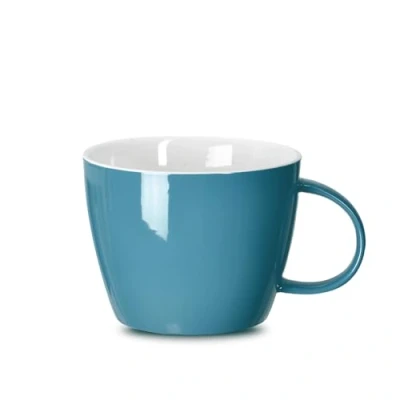 Image of Aqua Blue 30oz Ceramic Jumbo Coffee Mug Soup Bowl with Handle for Soup, Coffee, Tea, Ice Cream, Fruit, Cereal, Milk, Mocha, Cocoa and Mulled Drinks, Dishwasher Safe