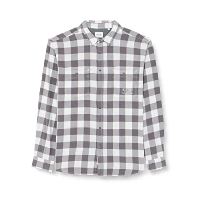Image of MUSTANG Men&#039;s Clemens Ch Shirt, Flannel Monotone 12364, L