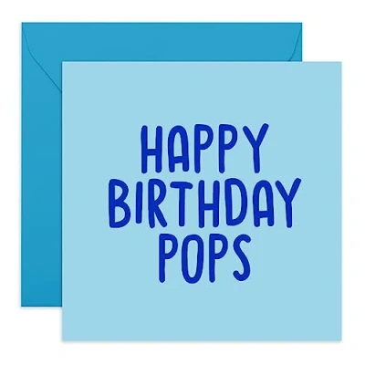 Image of Central 23 Fun Birthday Cards for Him &#039;Happy Pops&#039; Dad Card Daddy Comes with Stickers