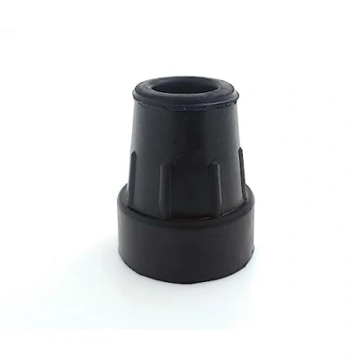 Image of Qty: 4x 18/19mm 3/4&quot; Rubber Ferrules For Walking Sticks Black By Lifeswonderful®