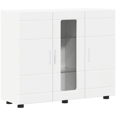 Image of vidaXL Sideboard with Shelf White 55.5 x 29 100 cm Engineered wood