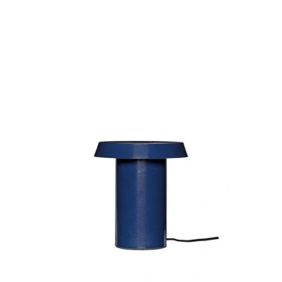 Image of HÜBSCH LED table lamp Keen, dark blue, iron