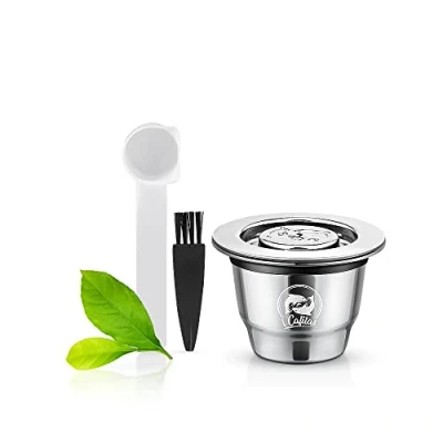 Image of Reusable Nepresso Capsules i Cafilas Stainless Steel Refillable Pods for Machines (Capsule (Crema Version))
