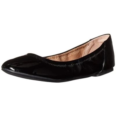 Image of Amazon Essentials Women&#039;s Belice Ballet Flat, Black Patent, 4 UK