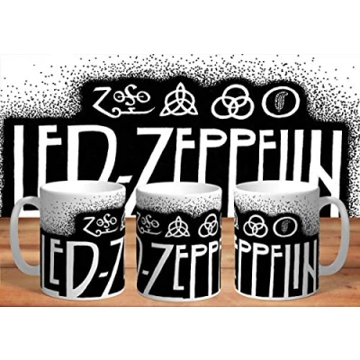 Image of Mugtime (TM) Led Zeppelin Symbols Rock &amp; Roll Inspired Ceramic Coffee Tea Mug Cup 11oz 330ml