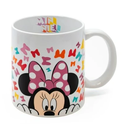 Image of Minnie Mouse Ceramic Breakfast Mug Capacity 350ML DISNEY Bows Official Product GIFT BOX