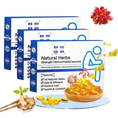 Image of 7 Pcs/Box Natural Herbal Strength Hemorrhoid Capsules, Relief Capsules,Hemorrhoid Treatment,Piles Treatment Capsules Shrinks Piles from External Itching and Burning, (3 Box)