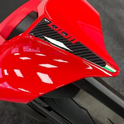 Image of Resin Bike Motorcycle 3D Stickers Compatible with Ducati Panigale V4 and V4S 2018 2022. Tail Section Protection from Bumps Scratches. Sticker Gadget Moto