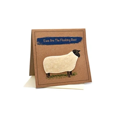 Image of Sheep (EWE are The Flocking Best) Greeting Birthday Card (Anniversary/Blank Inside)