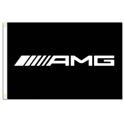 Image of MCPACE AMG Flags Banner 3X5FT 90X150CM 100% Polyester,Canvas Head with Metal Grommet,Used Both Indoors and Outdoors