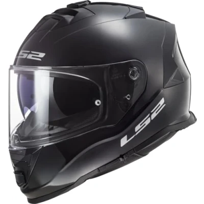 Image of LS2 FF800 STORM II Dual Visor Full Face Motorcycle Helmet. SOLID GLOSS BLACK (M) 57 58cm