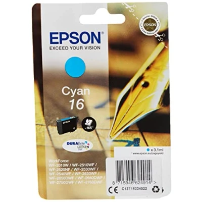 Image of Epson Pen &amp; Crossword Ink Cartridge for WorkForce WF 2010W Series Cyan