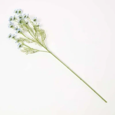 Image of HOMESCAPES Artificial Wild Aster Blue Flower Branch, 72 cm Realistic Decorative Branch