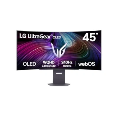 Image of LG UltraGear 45GX90SA B Quad HD 45&quot; Curved OLED Gaming Monitor Black, Black