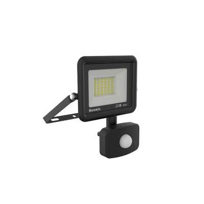 Image of Kosnic Rhine Slim Profile LED Floodlights with PIR 20W 3000K