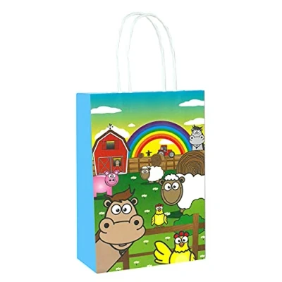 Image of HENBRANDT Party Bag with Handles Pack of 6 (Farm)