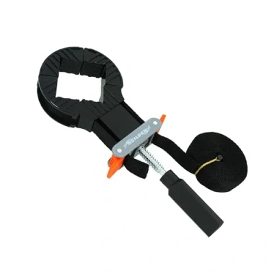 Image of Neilsen Adjustable Rapid Band Strap 4 Jaw 4M Corner Clamp Woodworking Hand Tool for Picture Frames and Furniture, Black CT5437