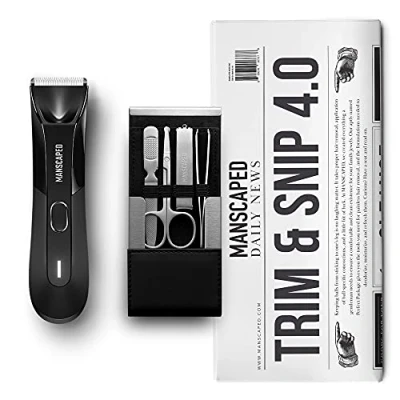 Image of MANSCAPED® Trim and Snip 4.0, Men&#039;s Grooming Kit, Includes The Lawn Mower® 4.0 Ergonomically Designed Powerful Waterproof Electric Trimmer Shears 2.0 Manicure Set