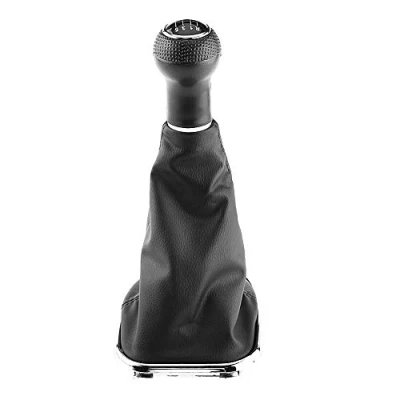 Image of Aramox 6 Speed Gear Shift Knob,Black Car Knob Stick Gaiter Boot Frame Kit for Bora Golf MK4 1998 2007