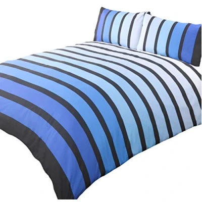 Image of Rapport Home Art Soho Duvet Cover Set Blue Striped Bedding Set, Single, 12400908,135 x200 cm