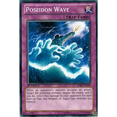 Image of YU GI OH! : SDRE EN039 Poseidon Wave (Realm of the Sea Emperor) Yugioh 1st Edition Single Card