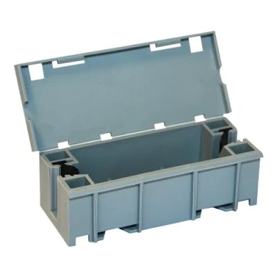 Image of WAGO WAGOBOX Light Junction Box, Suitable for 221 2411, &amp; 224 series, Multicore Cables, max. 4 mm² Connectors, up to 24 Amp, 400 Volt, 207 3303, Grey, Pack of 1