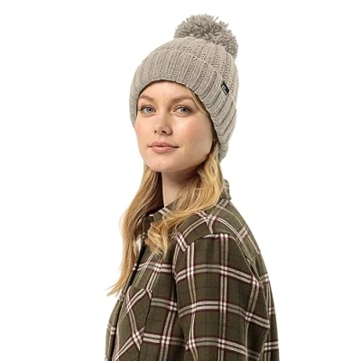 Image of Jack Wolfskin Women&#039;s Highloft Knit Beanie W Hat, Dusty Grey, M