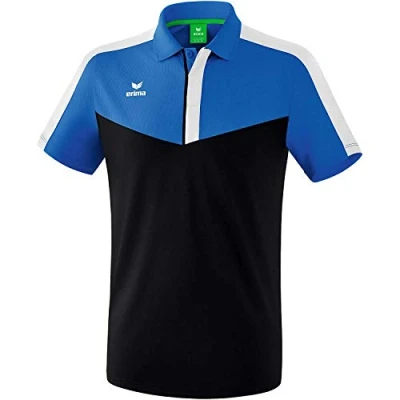Image of Erima Squad Polo Shirt New Royal/Black/White, Medium