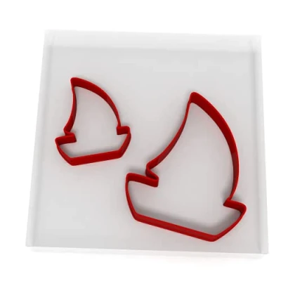 Image of Sailboat Set of 2 Value Cookie/Fondant Cutters Pair 5CM + 8CM
