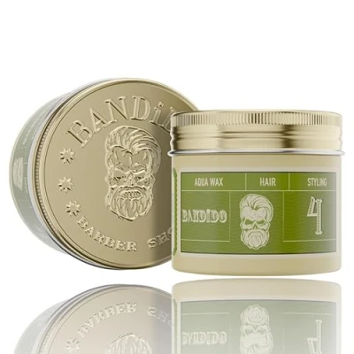 Image of Bandido Hair Styling Aqua Wax No.4 Green 125ml (Pack Of 3) Shine Look Strong Hold Mens Gel