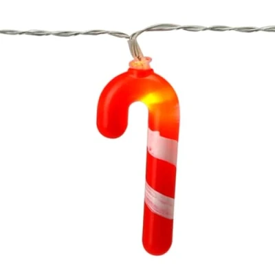 Image of URBNLIVING 285cm Hanging 20 LED Chain Christmas Decoration Candy Cane String Lights &amp; Timer