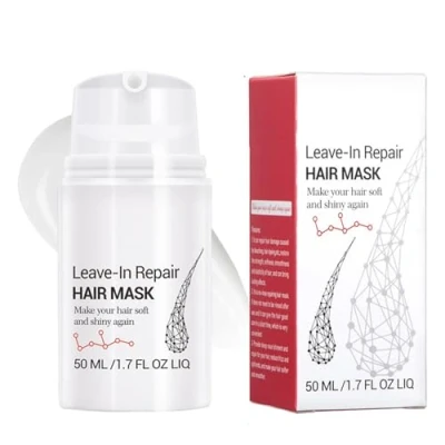 Image of Leave In Repair Hair Mask, Mask for Dry Damaged Treatment Deep Nourishing &amp; Repairing Keratin Conditioner, No Rinse Anti Frizz
