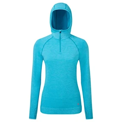 Image of RONHILL, Wmn&#039;s Life Seamless Hoodie, Azure Marl 14 16