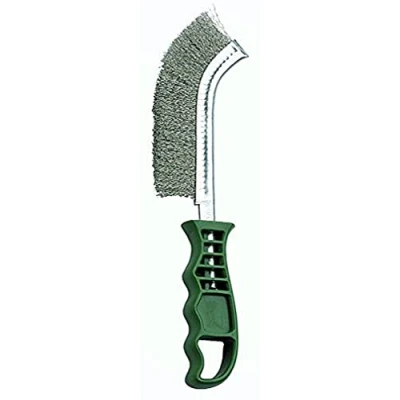 Image of Bellota 50806 I Hand Scrubbing Brush (Stainless Steel, Plastic Handle, 0.3mm Curved Wire)