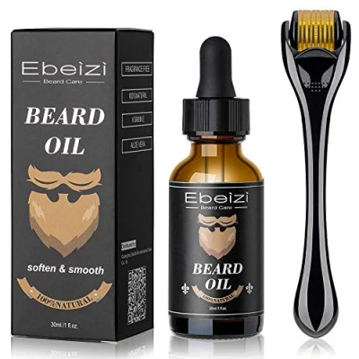 Image of Ebeizi Beard Growth Kit, Oil Activator Serum, Roller for Men, Derma Grooming Tools Rapid and Thickening