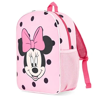 Image of Disney Stitch Backpacks for Girls Elsa Minnie Mouse Toddler Backpack Kids Rucksack Nursery Pre School Bags Travel Holiday Gifts (Pink Minnie)