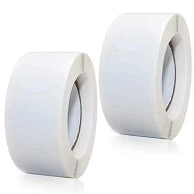 Image of Coloured Dot Stickers Round Color Coding Labels 1 Inch 25mm Self Adhesive Circle Sticky White