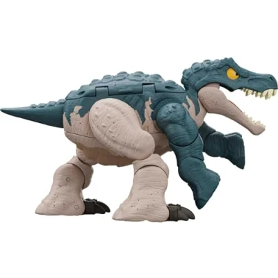 Image of Mattel Jurassic World Dinosaur Transforming Toy, 11 Step Baryonyx to Parasaurolophus Double Danger 2 in 1 Fierce Changers, HLP09