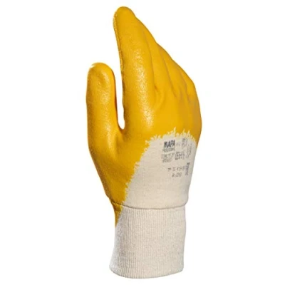 Image of Mapa Pro TITAN 397 Heavy Duty Nitrile Work Gloves, Construction, Builder, Workman, Site, Automotive Parts Yellow Size 7 Small (1 Pair) Protective Safety Gloves