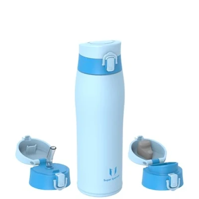 Image of Super Sparrow Water Bottle Stainless Steel 18/8 Travel Mug 750ml Insulated Metal BPA Free Leakproof Drinks