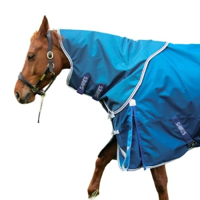 Image of Shires Highlander Original 200g Turnout Neck Cover Blue Large,
