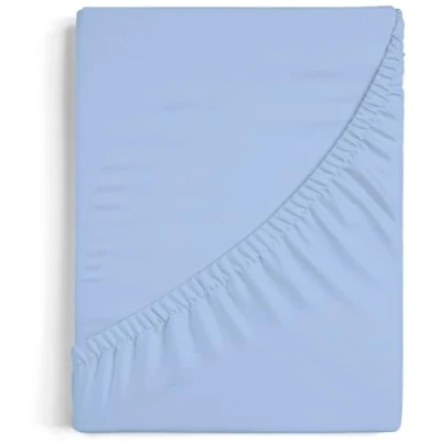 Image of Burrito Blanco 100% Cotton A8 Fitted Sheet for Cot 70 x 140 cm (plus, Sky Blue