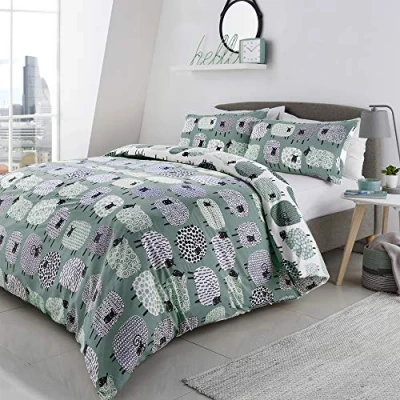 Image of Fusion Duvet Cover Sets, Polycotton, Duck Egg, Single