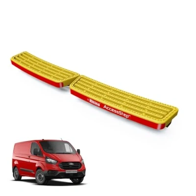 Image of Rhino Access Step for Ford Transit Custom 2013+ Van Rear Safety Without Reverse Sensors (Yellow)