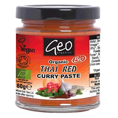 Image of Geo Organics Organic Thai Red Curry Paste, 180 g