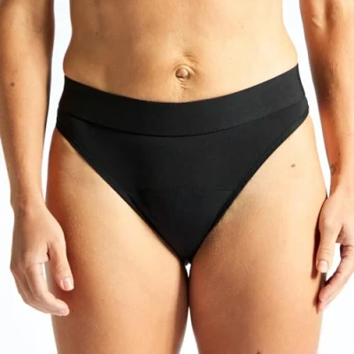 Image of Jude Women&#039;s Washable Incontinence Underwear, Black French Cut, Leak Free Unique 3 Layer Gusset, Absorbent Protector (XXL)