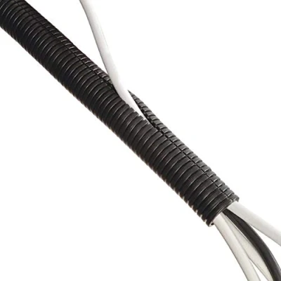 Image of D Line Flexible Cable Tube CTT1.1B Management Sleeve 3&#039; 7&quot; Length x 1.33&quot; Diameter Black
